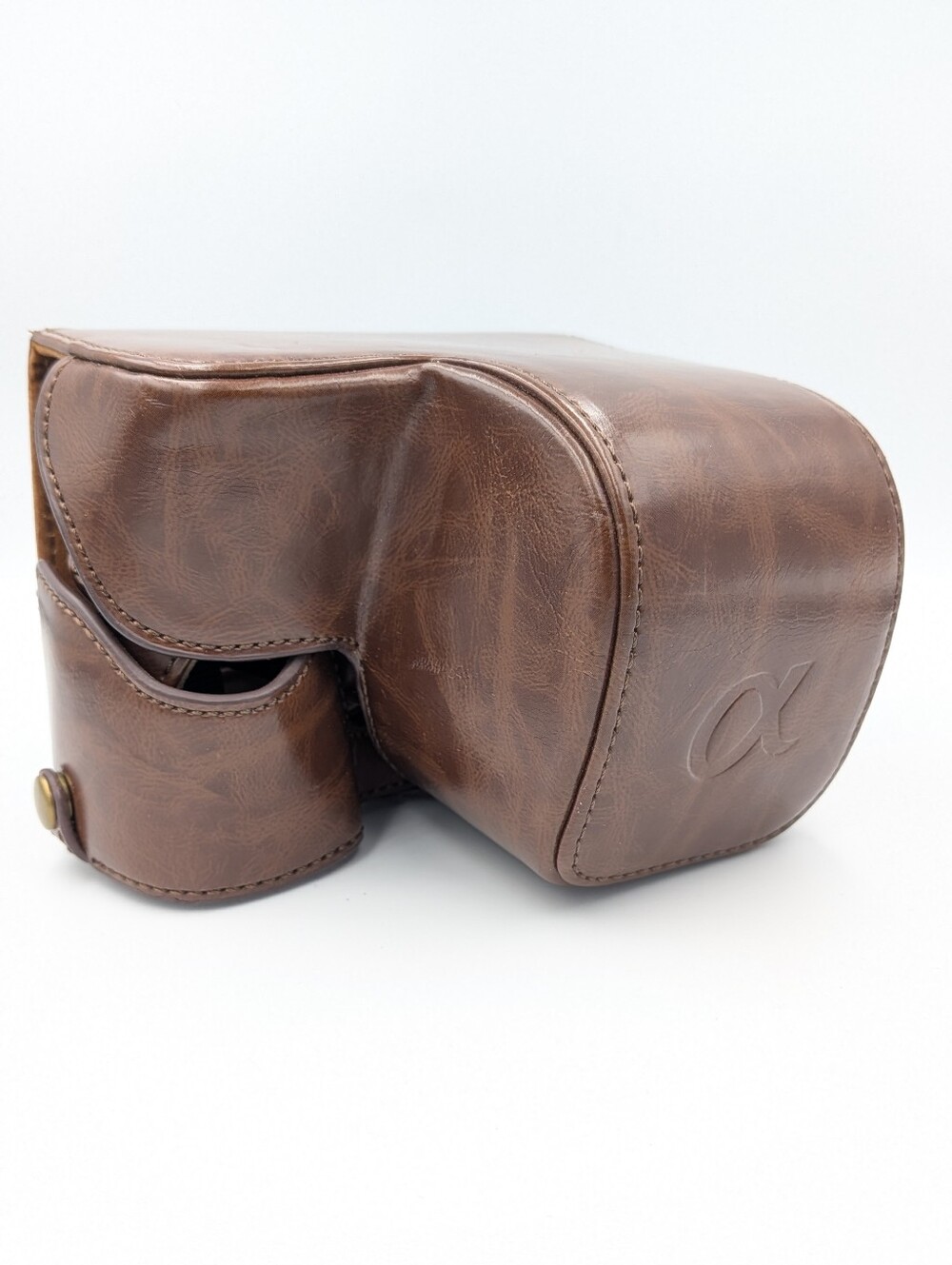 Sony brown PU leather half and full body case a6000 with 16-50 lens